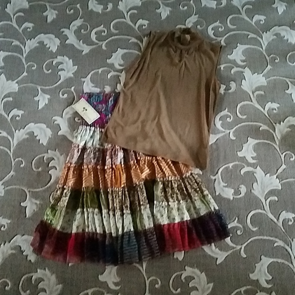 India Boutique Skirt and Stretch Top Outfit!